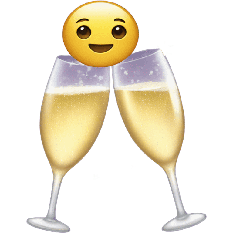 Sparkles and bubbles with champagne  emoji