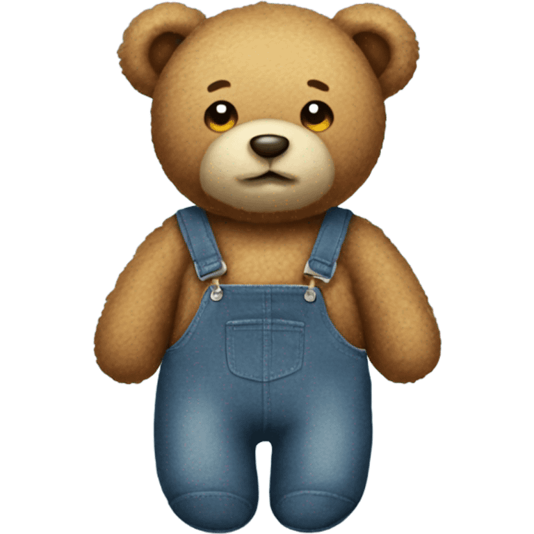 Teddy bear in a salopette  emoji