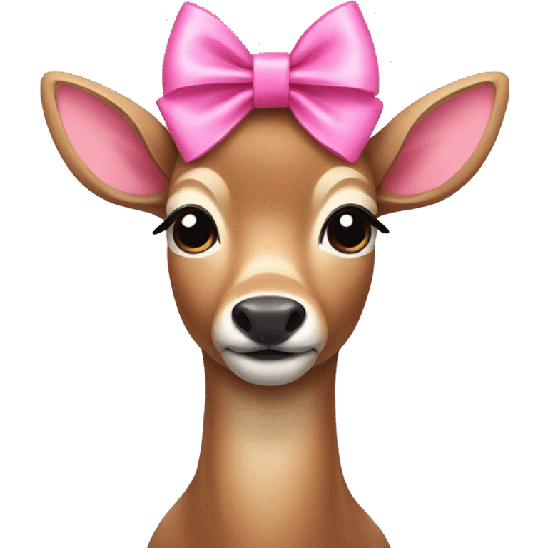 deer wearing a pink bow  emoji