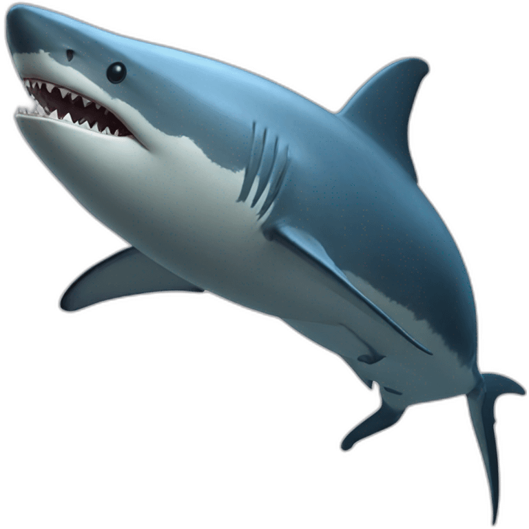 Requin sur baleine emoji