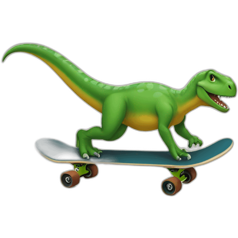 Dinosaur  skateboard emoji