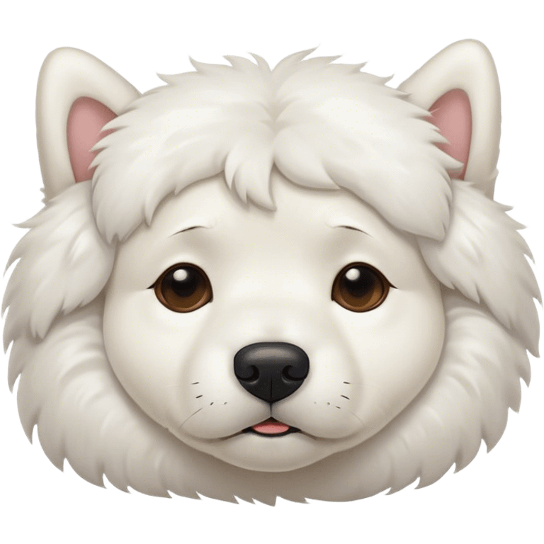 Sleepy white dog emoji