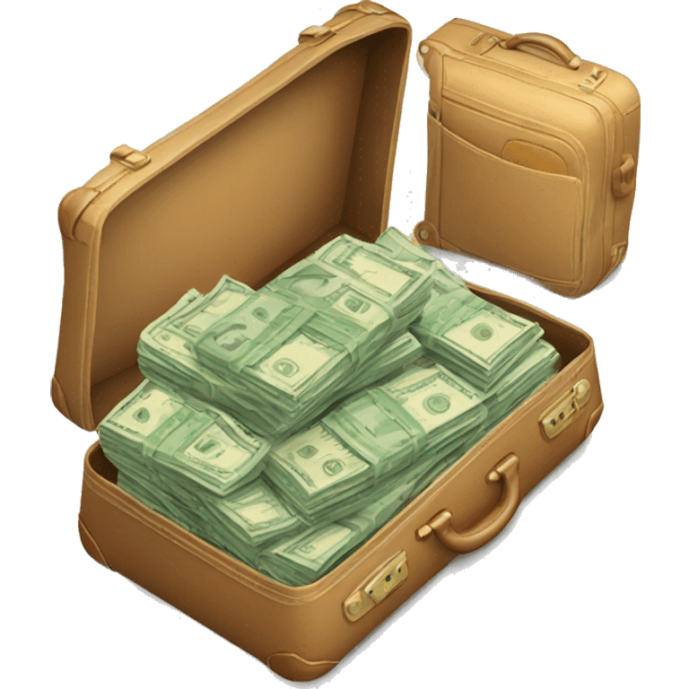 suitcase with money emoji