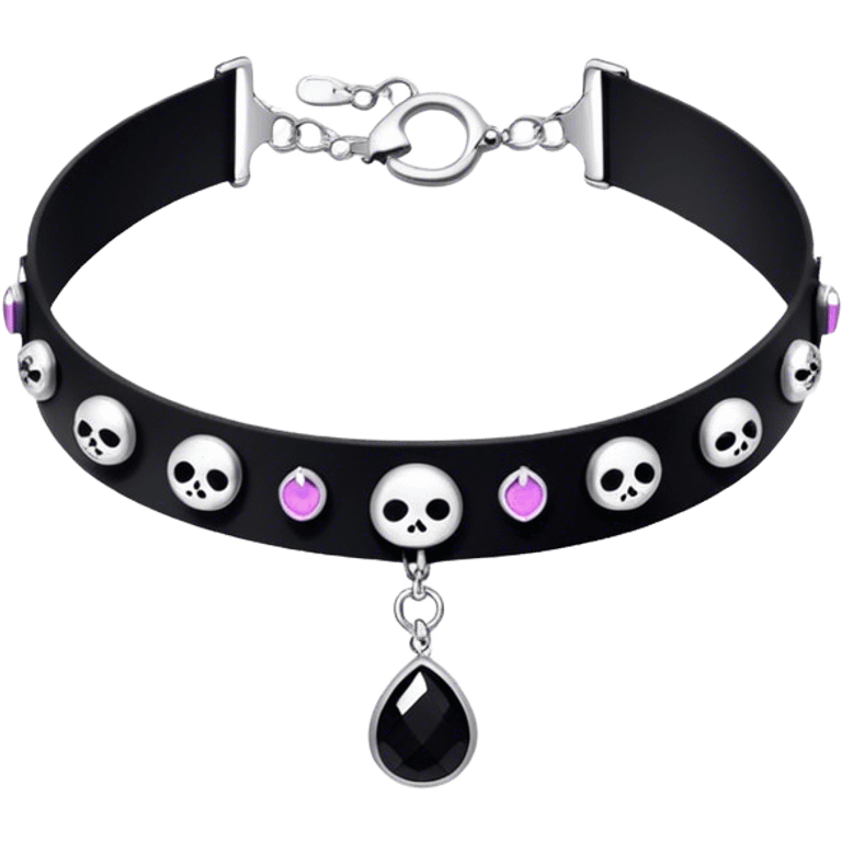 kawaii goth choker  emoji