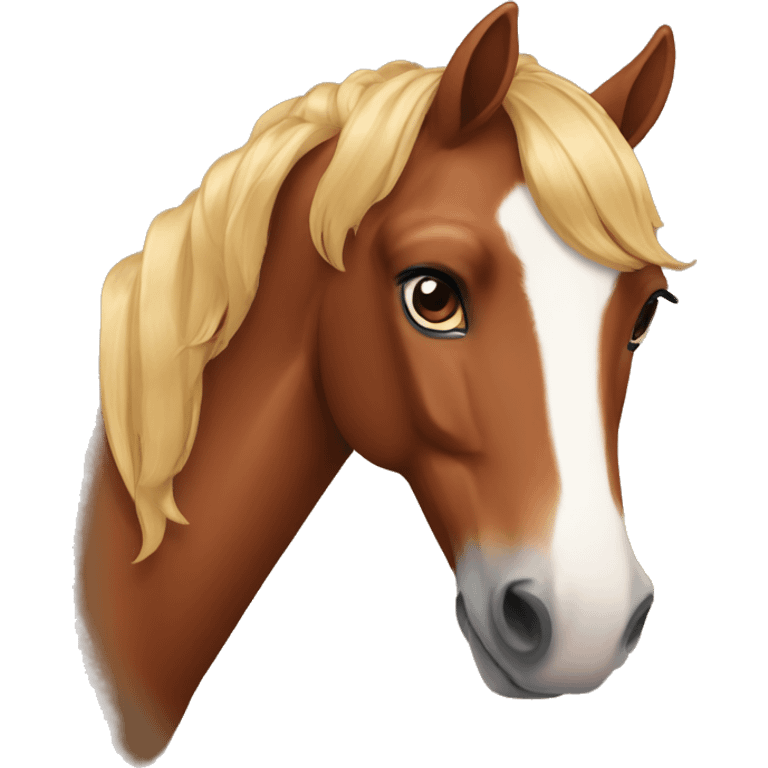 a chestnut horse emoji