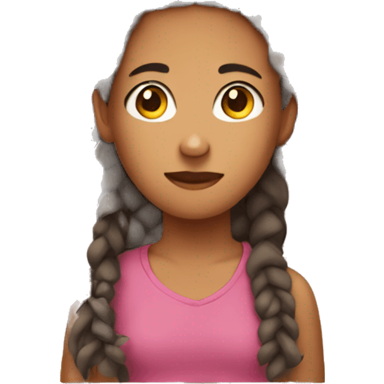 Teenager with braids  emoji