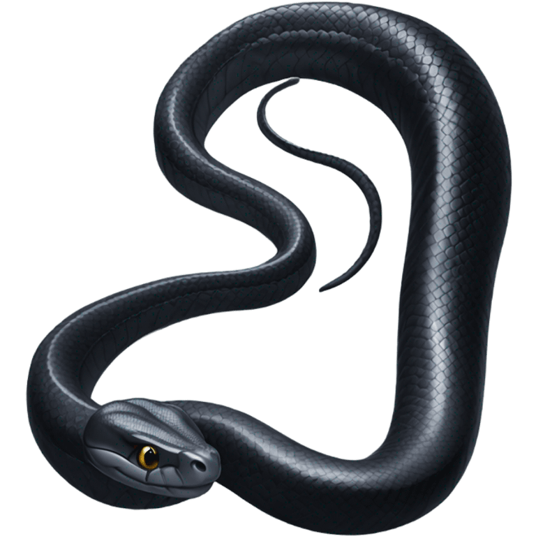 black mamba snake emoji