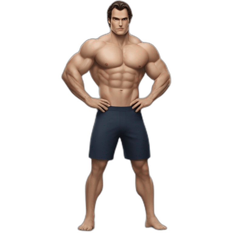 Henry Cavil whole body flexing Calvin Klein ad emoji