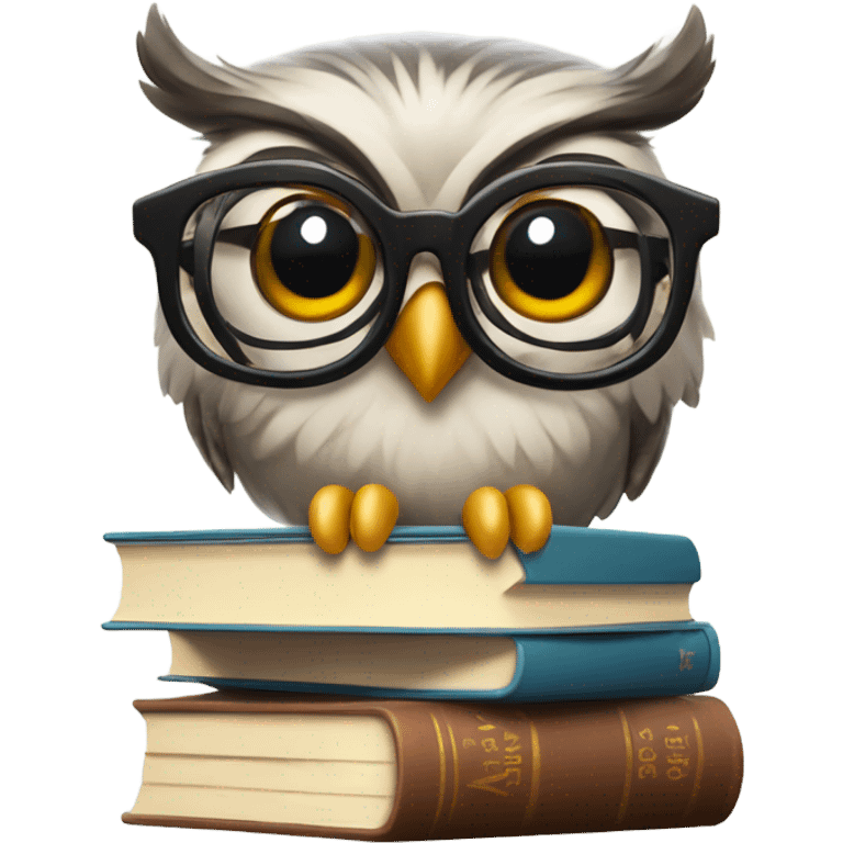 Nerd owl emoji