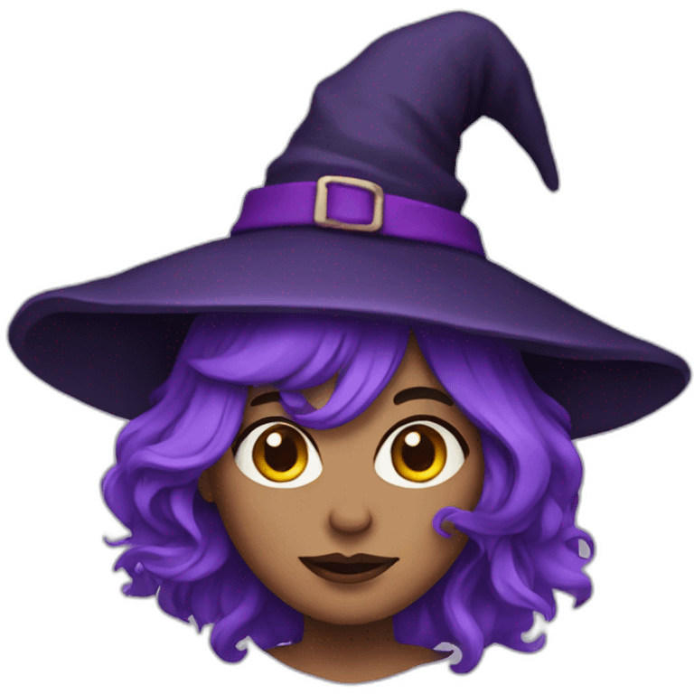 Witch with purple hair emoji