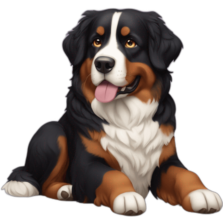 Bernese mountain dog queen emoji