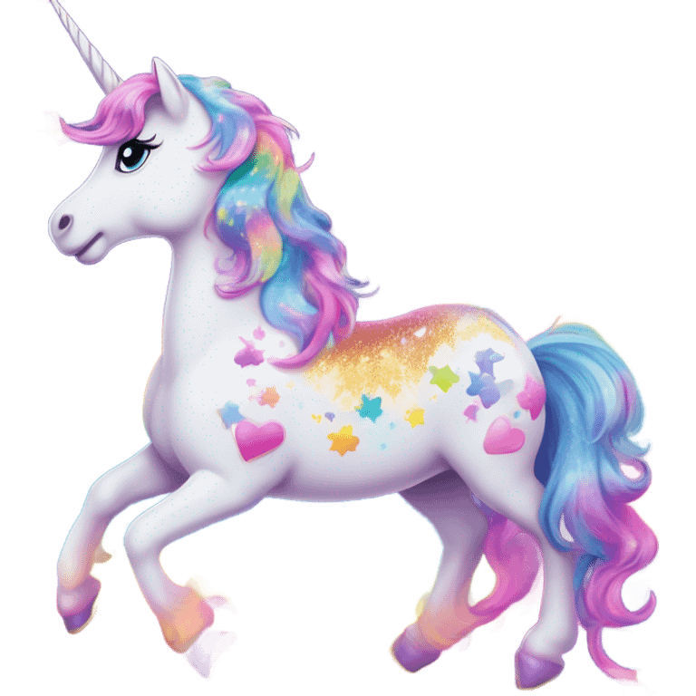 Lisa Frank unicorn ￼ emoji