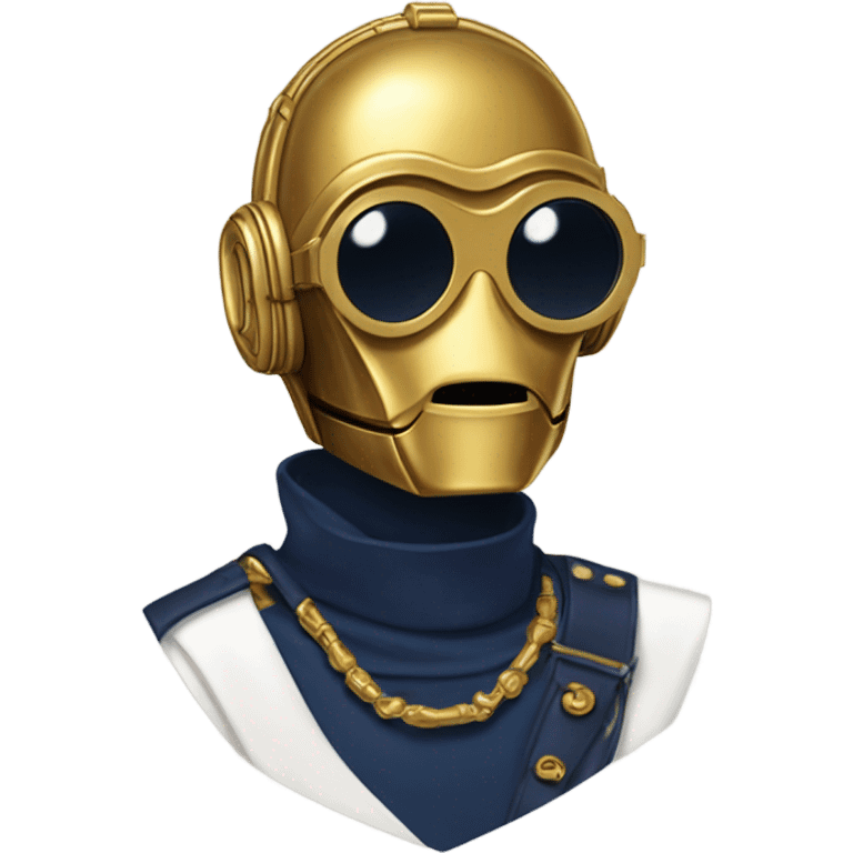 C-3PO wearing A pair of navy blue heart shaped sunglasses  emoji