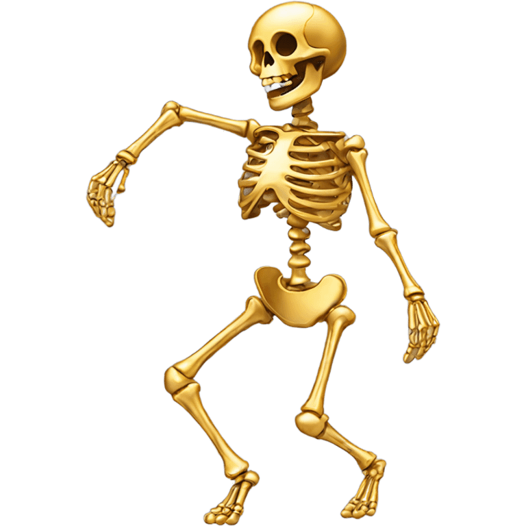 golden skeleton dancing emoji