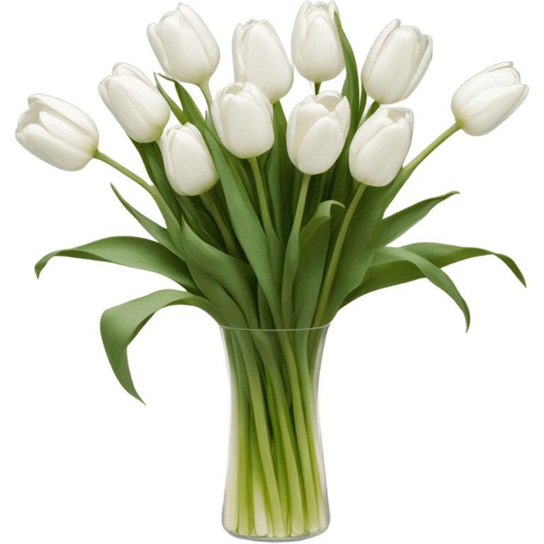 white tulip bouquet  emoji