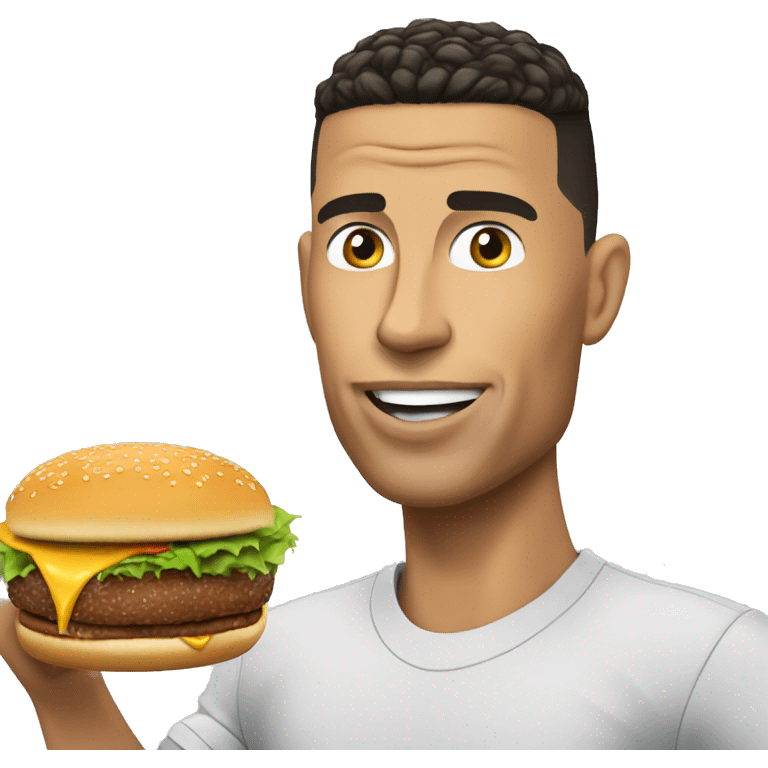 Ronaldo eat a burger emoji