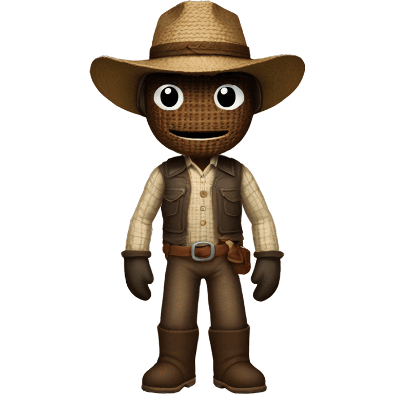 sackboy in a farmer outfit emoji