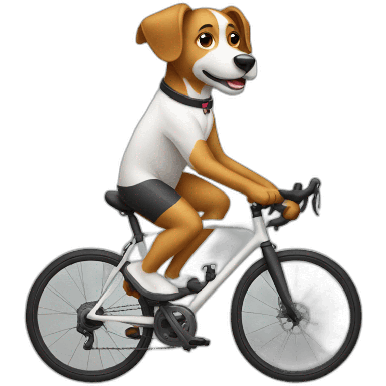 Cycling dog emoji