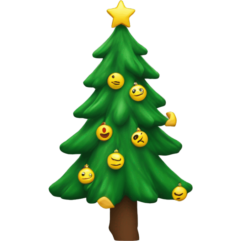 chrismas tree falling emoji