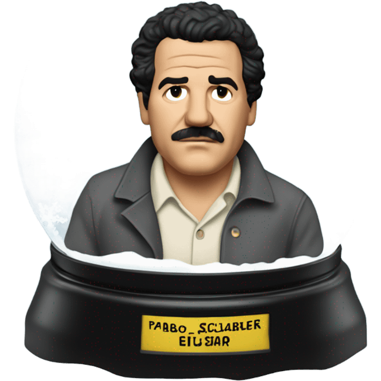 pablo escobar in snowing ball emoji