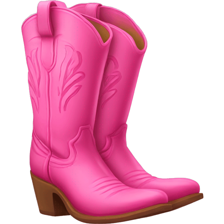 Pink cowboy boots  emoji