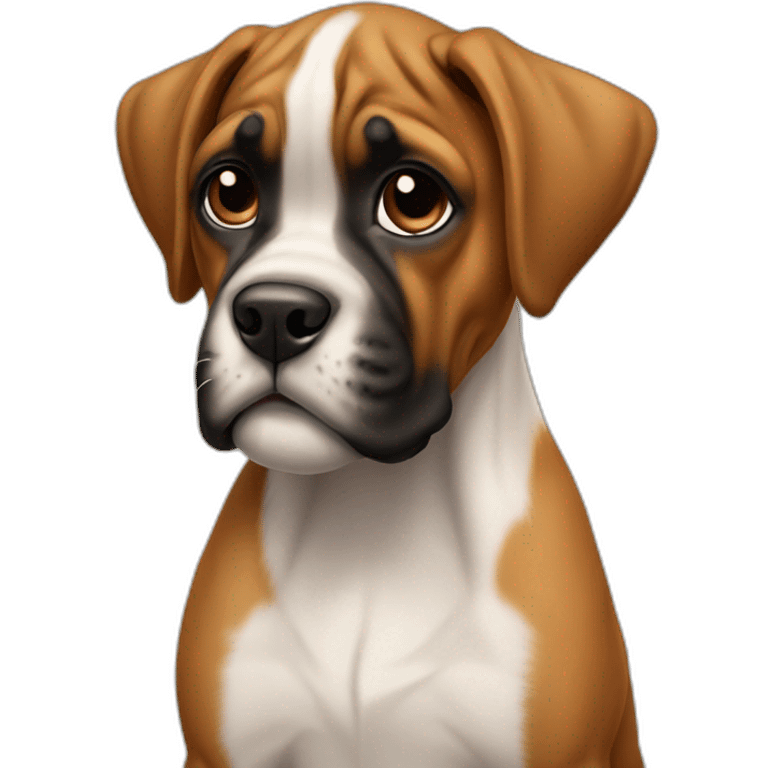 Boxer dog puppy full body emoji