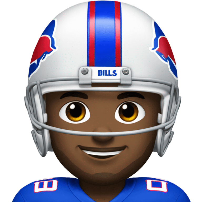 White Buffalo Bills football player  emoji