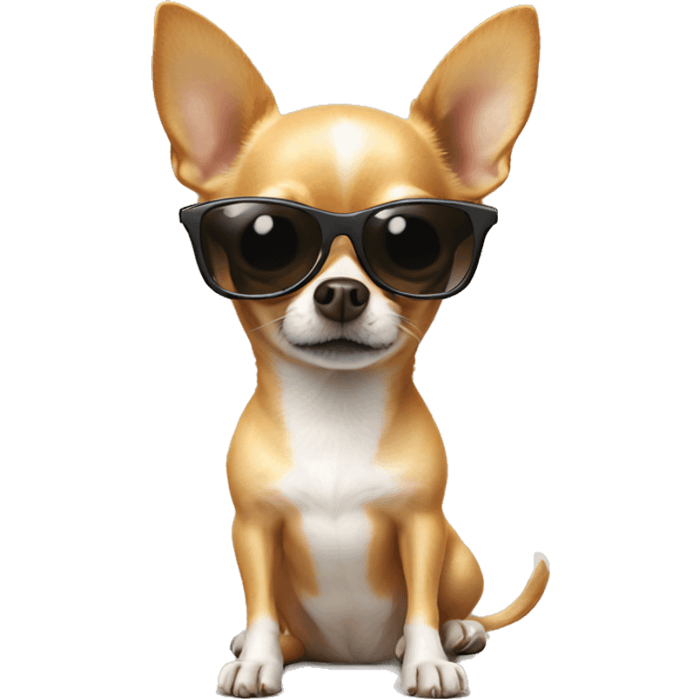 chihuahua with sunglasses emoji