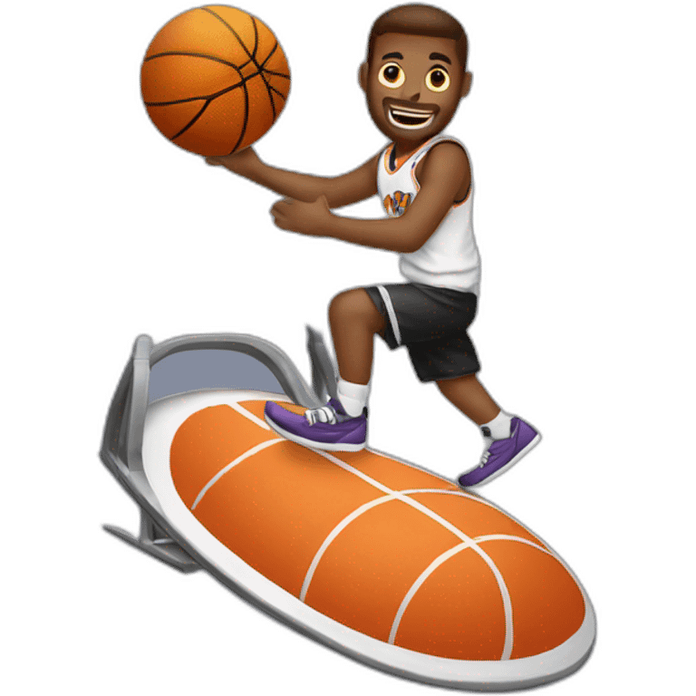 Basketball sur un toboggan emoji