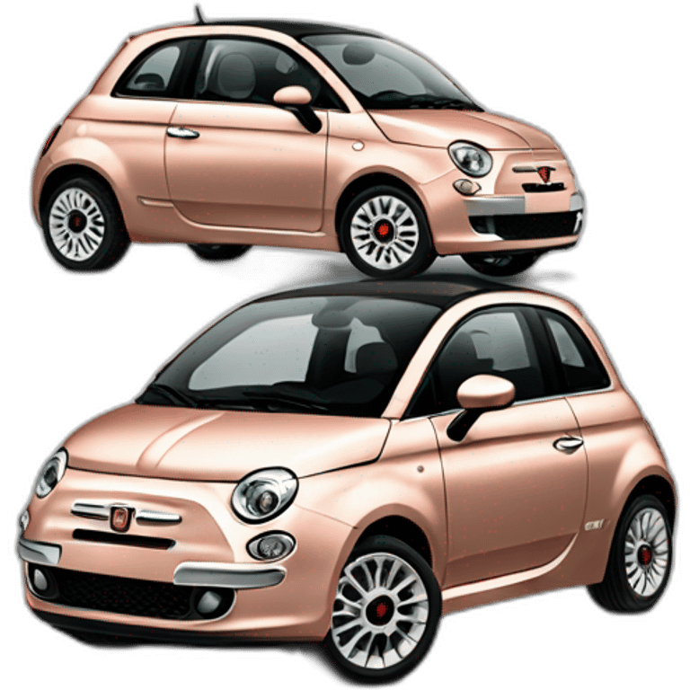 fiat 500 rose gold emoji