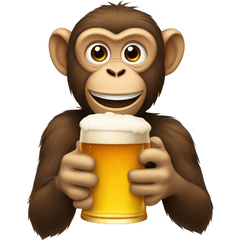 Monkey with a beer  emoji