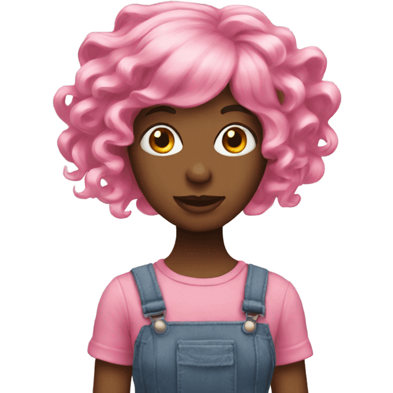 Pink wig girl emoji