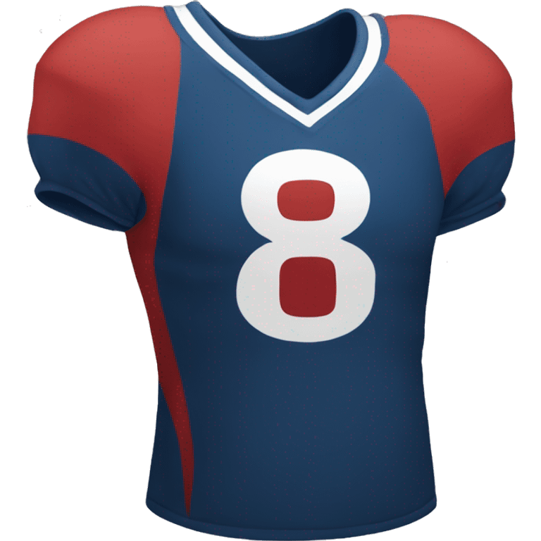 A Football shirt with half Red and other half dark blue color.  emoji