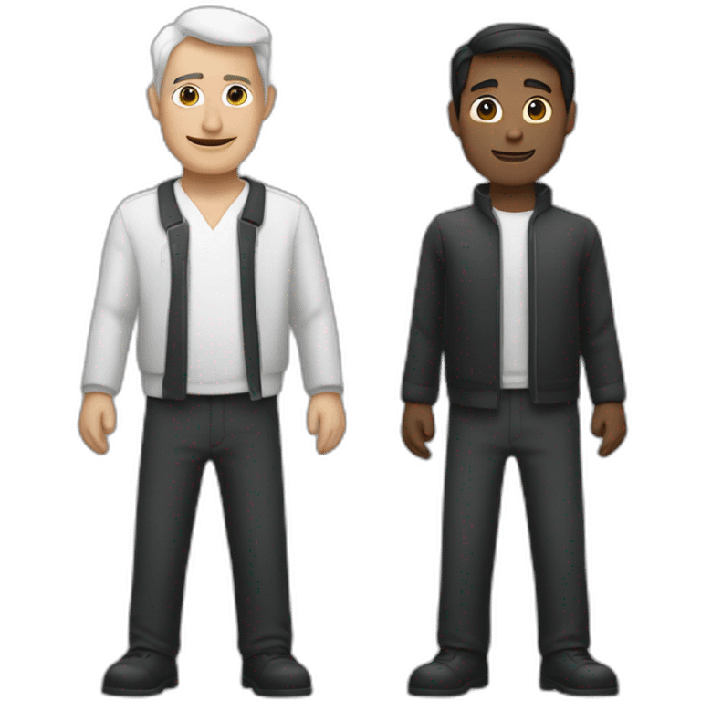 Un homme noir et un homme blanc qui ce serre la main emoji