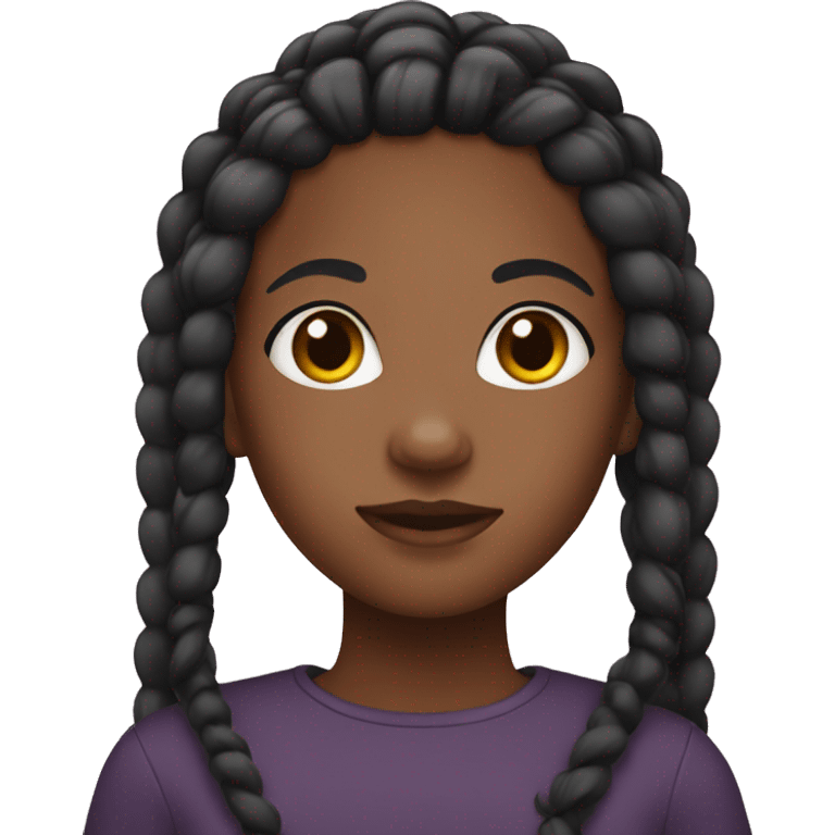 Black girl with braids emoji