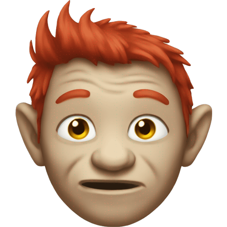 Troll with red hair emoji