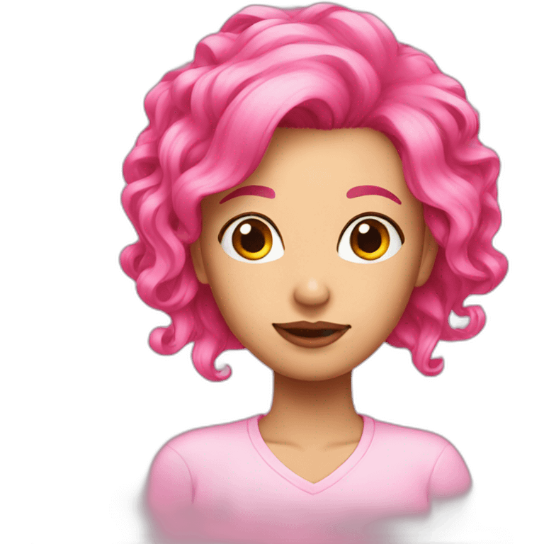 pink hair emoji