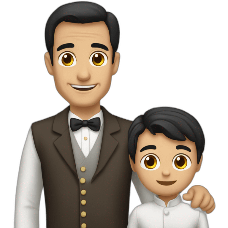 Marcelino Champagnat con un niño en hombros emoji