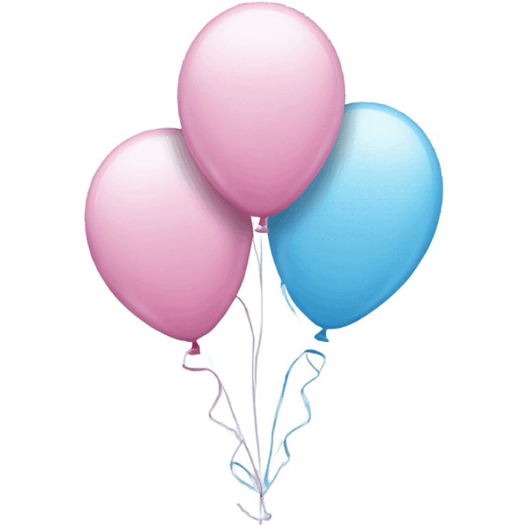 Light blue and pink balloons  emoji