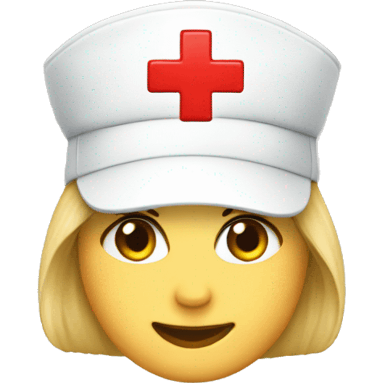 nurse cap red cross emoji