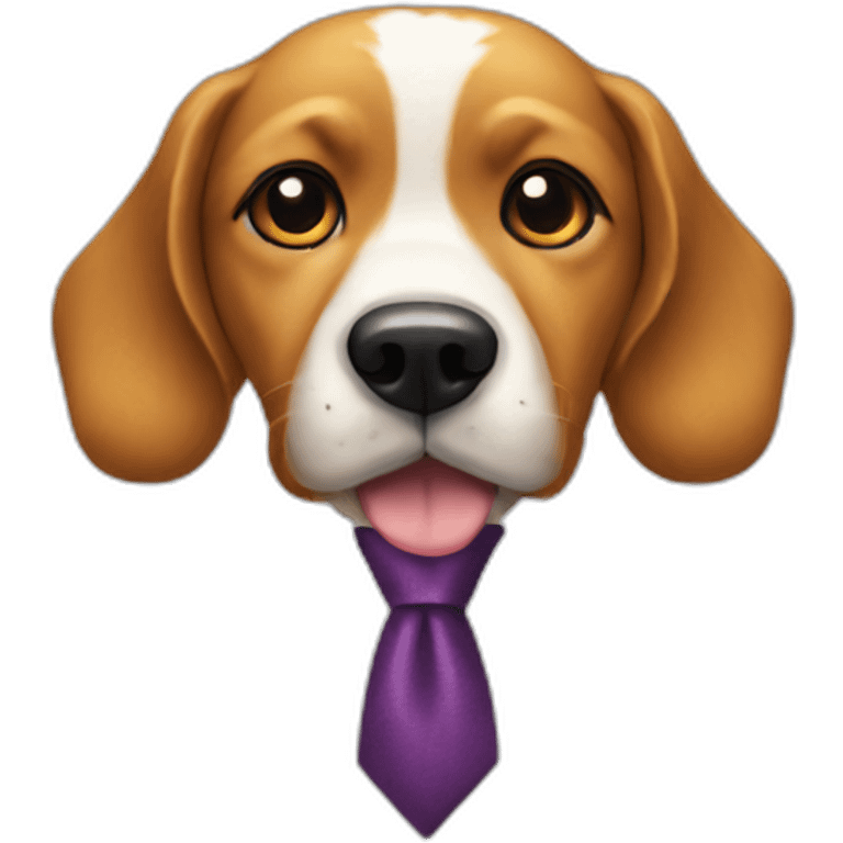 tie with a dog head emoji