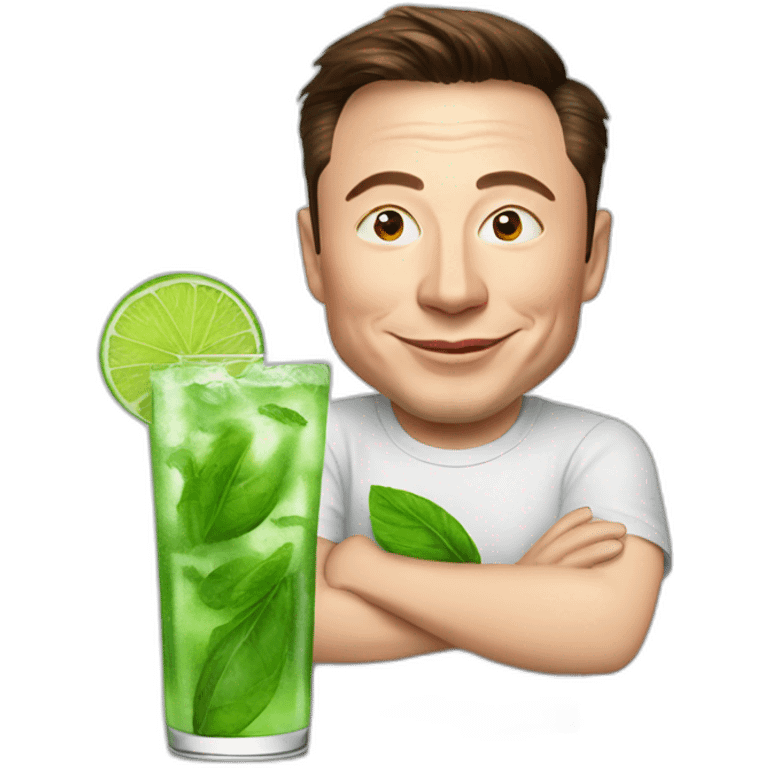 elon musk drink mojito emoji