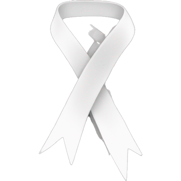 White ribbon aesthetic emoji