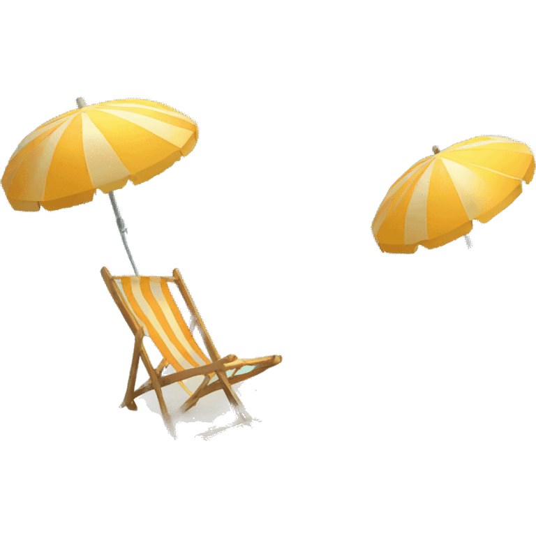 beach umbrella and chairs emoji