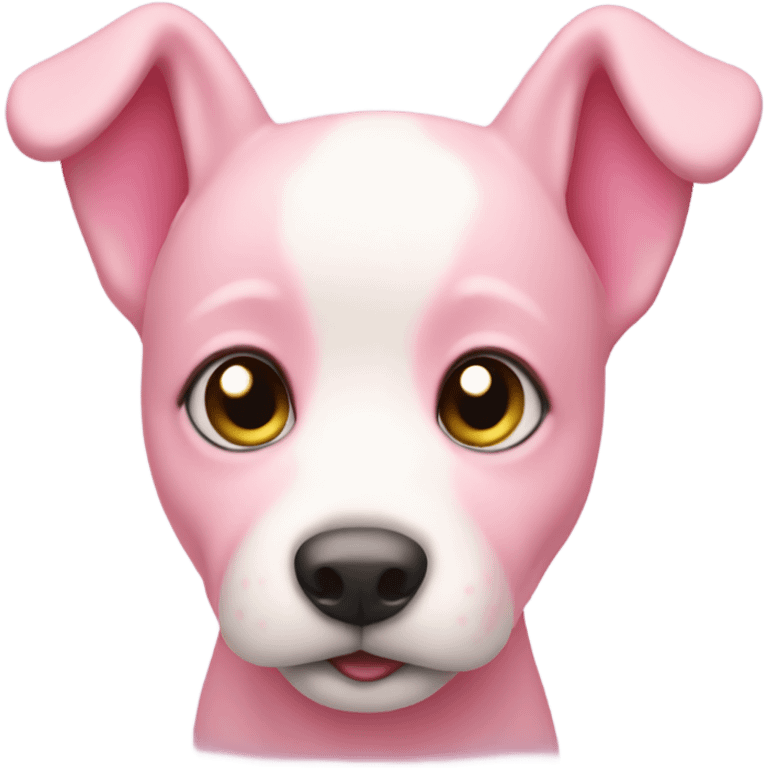 Pink puppy emoji