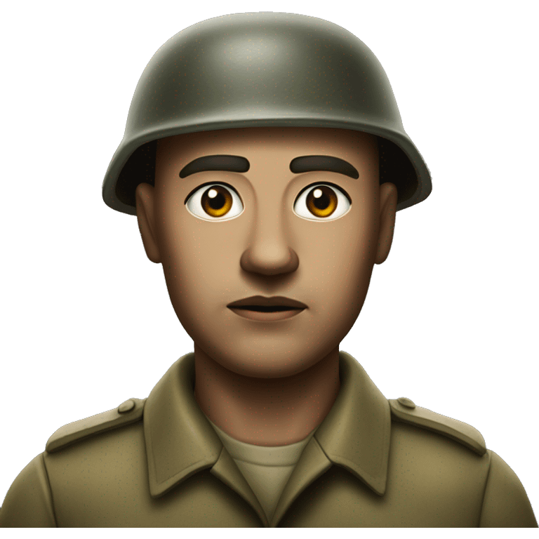 photorealistic serious soldier WW2 emoji