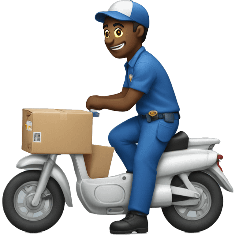 Mailman delivering mail emoji