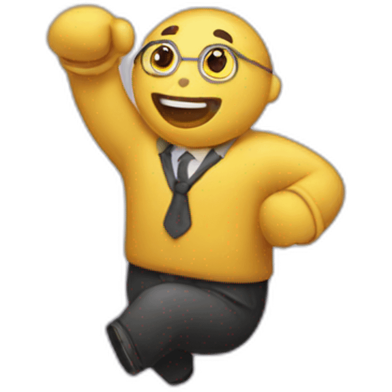 celebrating a success emoji