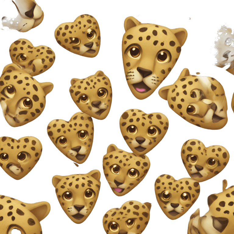 cheetah heart with cracks emoji