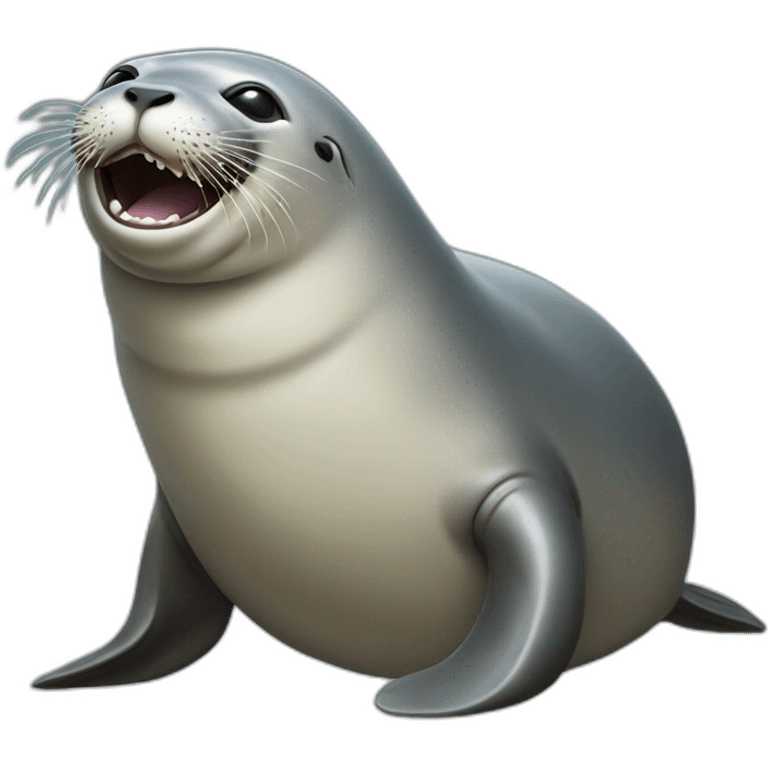 laughing monk seal emoji